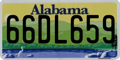 AL license plate 66DL659
