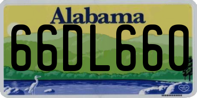 AL license plate 66DL660