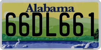 AL license plate 66DL661