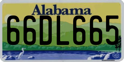 AL license plate 66DL665