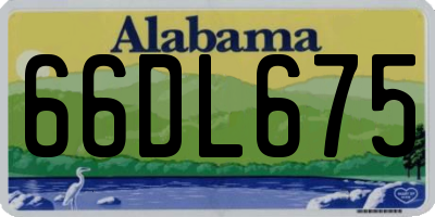 AL license plate 66DL675
