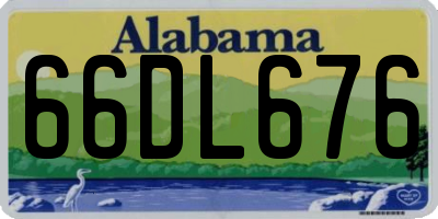 AL license plate 66DL676