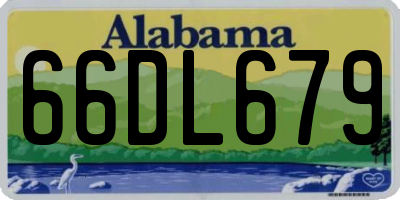 AL license plate 66DL679