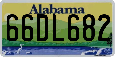AL license plate 66DL682