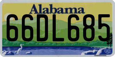 AL license plate 66DL685