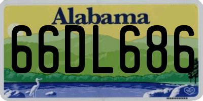 AL license plate 66DL686