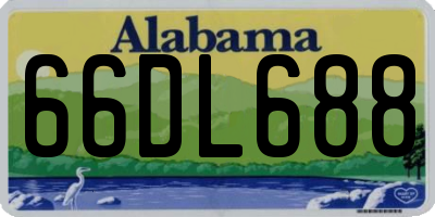 AL license plate 66DL688