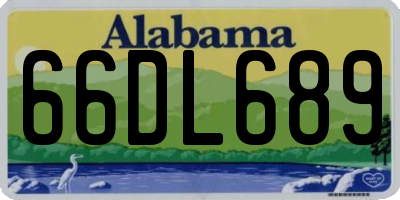 AL license plate 66DL689