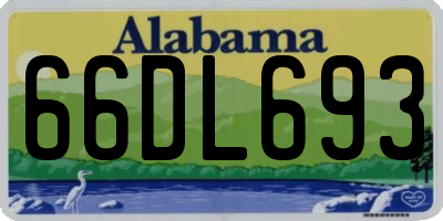 AL license plate 66DL693