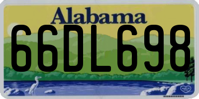 AL license plate 66DL698