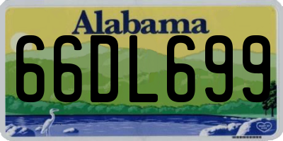 AL license plate 66DL699