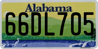 AL license plate 66DL705