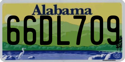 AL license plate 66DL709