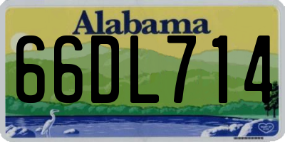 AL license plate 66DL714