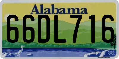 AL license plate 66DL716