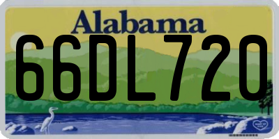 AL license plate 66DL720