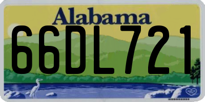 AL license plate 66DL721