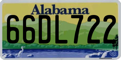 AL license plate 66DL722