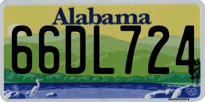 AL license plate 66DL724