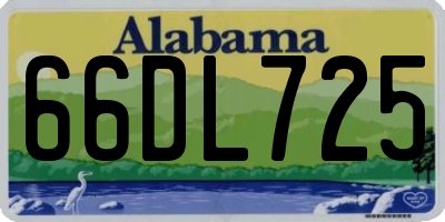 AL license plate 66DL725