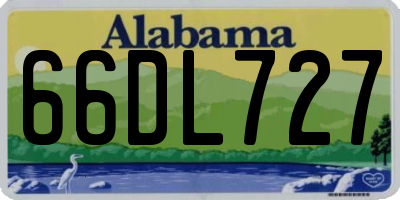 AL license plate 66DL727
