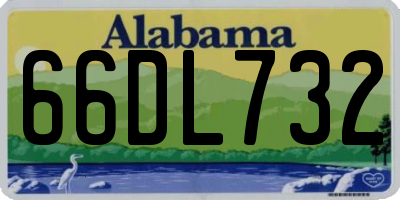 AL license plate 66DL732