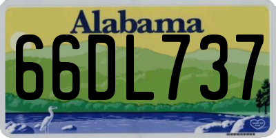 AL license plate 66DL737