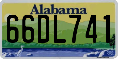AL license plate 66DL741
