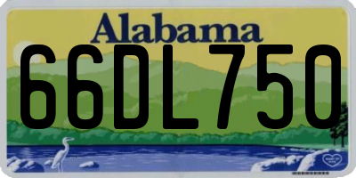 AL license plate 66DL750