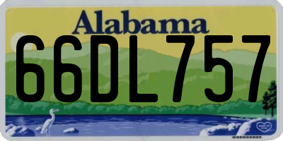 AL license plate 66DL757