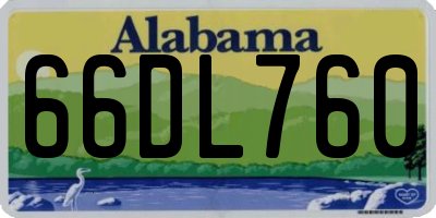 AL license plate 66DL760