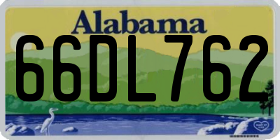 AL license plate 66DL762