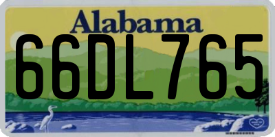 AL license plate 66DL765