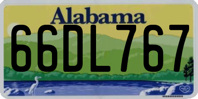 AL license plate 66DL767