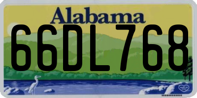 AL license plate 66DL768
