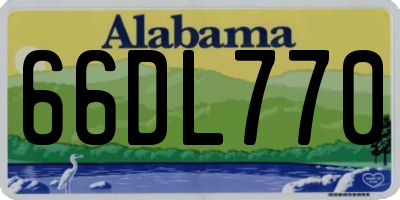 AL license plate 66DL770