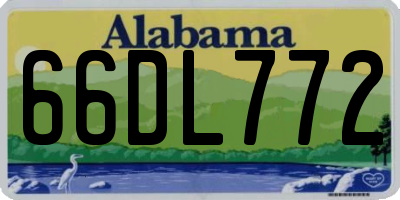 AL license plate 66DL772