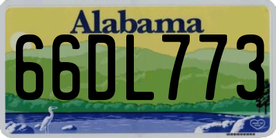 AL license plate 66DL773