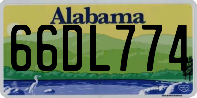 AL license plate 66DL774