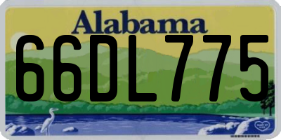 AL license plate 66DL775