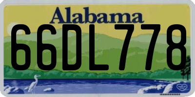 AL license plate 66DL778