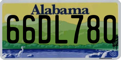 AL license plate 66DL780