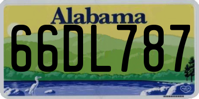 AL license plate 66DL787