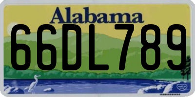 AL license plate 66DL789
