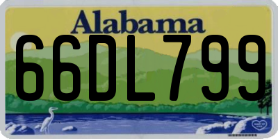 AL license plate 66DL799