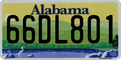 AL license plate 66DL801