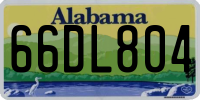 AL license plate 66DL804