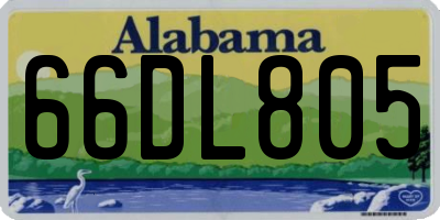 AL license plate 66DL805