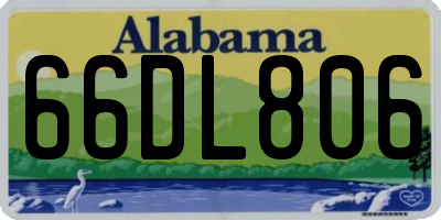 AL license plate 66DL806