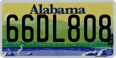 AL license plate 66DL808